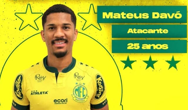 Mirassol acerta contratação de Mateus Davó, ex-Corinthians e Cruzeiro