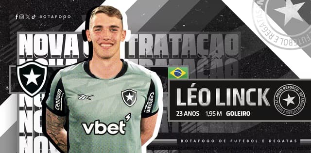 Botafogo anuncia a contratação do goleiro Léo Linck