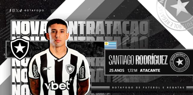 Botafogo anuncia a chegada do uruguaio Santiago Rodríguez