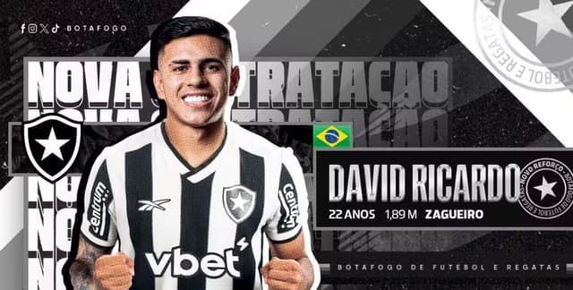 Botafogo anuncia contratação de zagueiro destaque na Série B