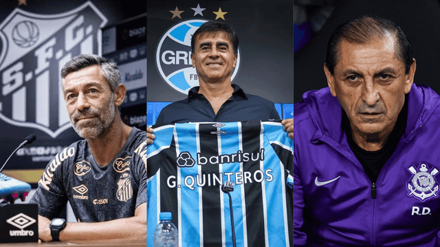 Sem clubes: veja técnicos livres para Santos, Grêmio e Corinthians
